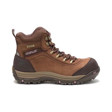 Dámské Nepromokavé Boty Caterpillar Ally Waterproof Composite Špicí Hnědé | CAT450-CZ