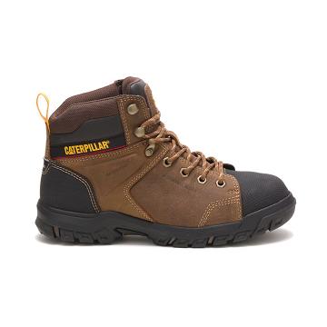 Dámské Nepromokavé Boty Caterpillar Wellspring Waterproof Metatarsal Guard Steel Špicí Hnědé | CAT45