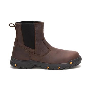 Pánské Pracovní Boty Caterpillar Wheelbase Steel Špicí Káva | CAT100-CZ